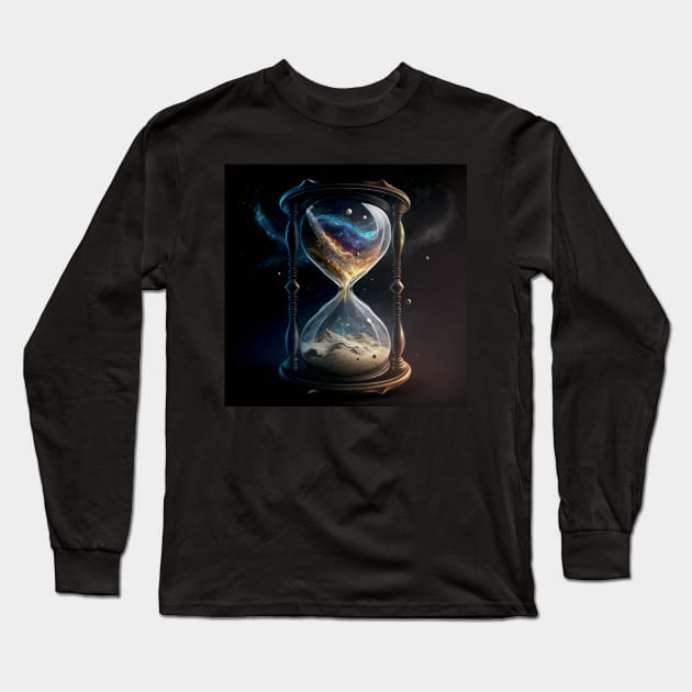 Universe in an hour glass Long Sleeve T-Shirt by ramith-concept